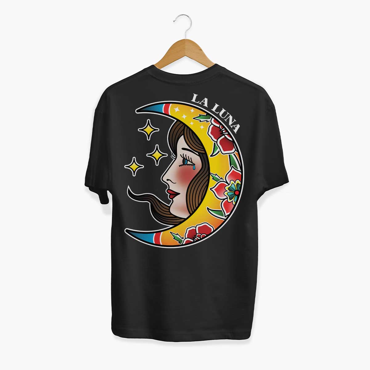 La Luna T-Shirt (Unisex)-Tattoo Clothing, Tattoo T-Shirt, N03-Broken Society