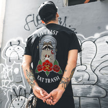 Cargar imagen en el visor de la galería, Live Fast Eat Trash T-shirt (Unisex)-Tattoo Clothing, Tattoo T-Shirt, N03-Broken Society