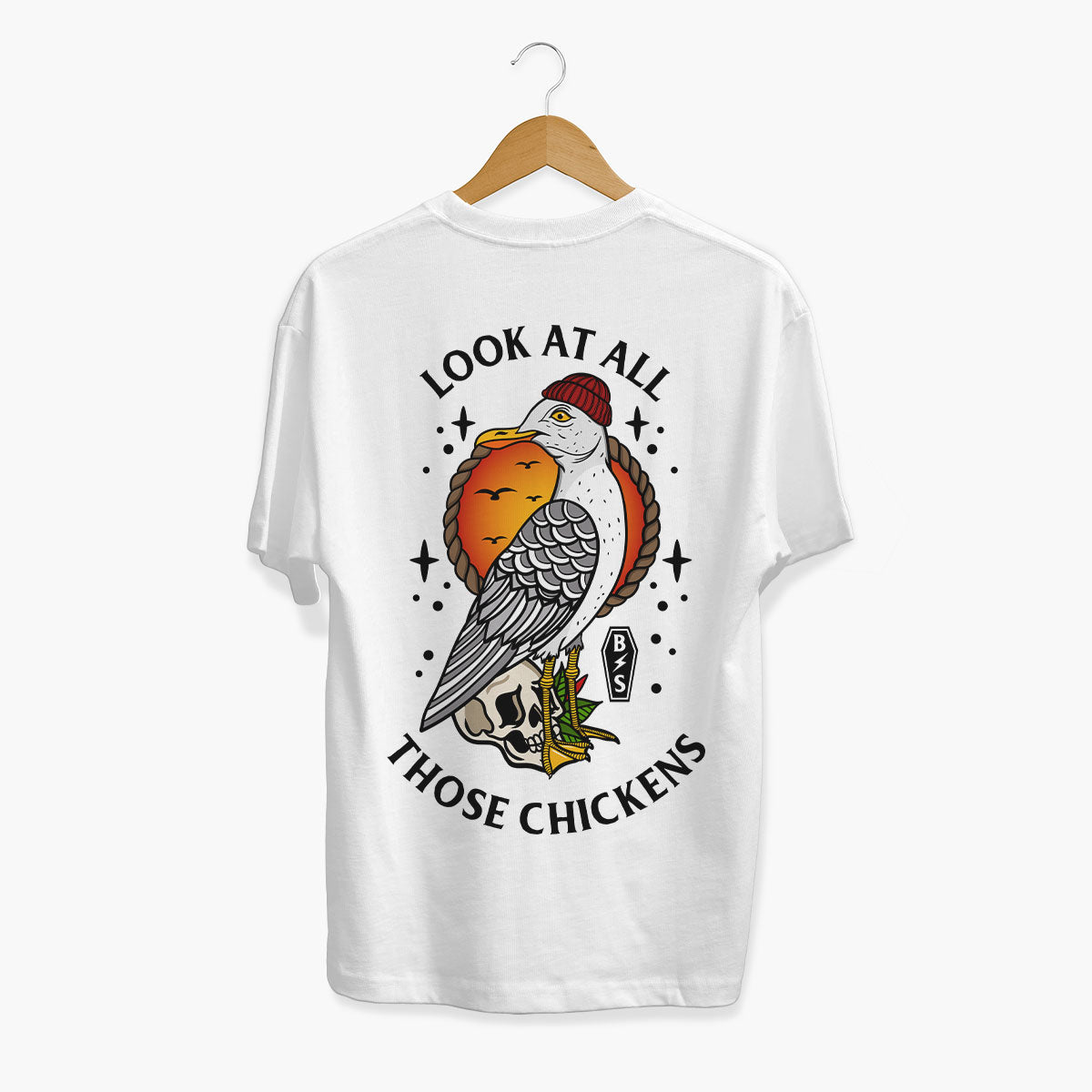 Look At All Those Chickens T-Shirt (Unisex)-Tattoo Clothing, Tattoo T-Shirt, EP01-Broken Society