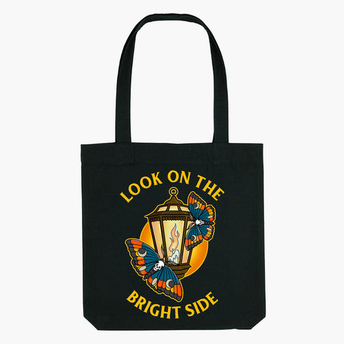 Look On The Bright Side Strong-As-Hell Tote Bag-Tattoo Apparel, Tattoo Accessories, Tattoo Gift, Tattoo Tote Bag-Broken Society
