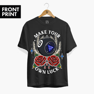 Magic 8 Ball Front Print T-shirt (Unisex)-Tattoo Clothing, Tattoo T-Shirt, EP01-Broken Society