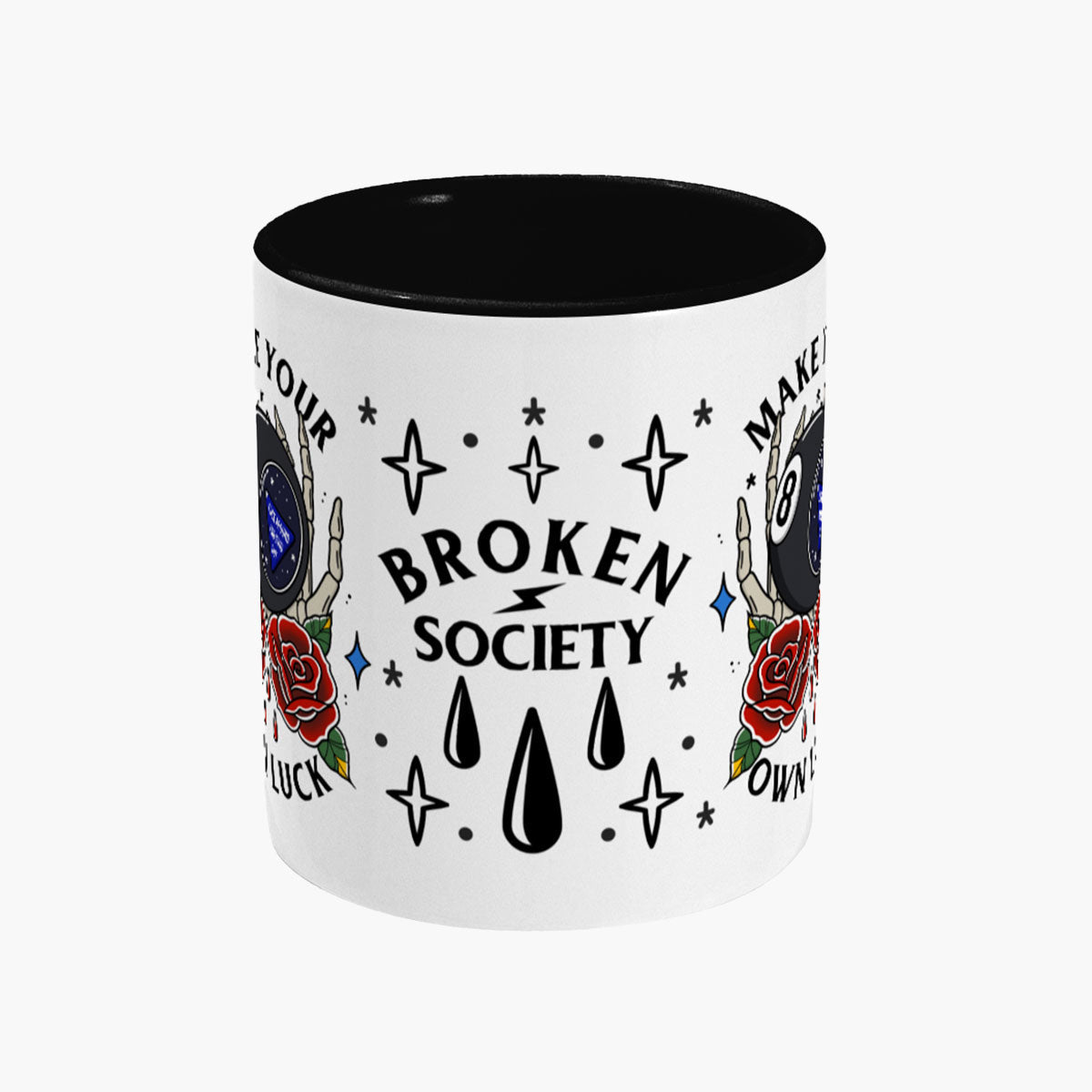 Magic 8 Ball Mug-Tattoo Apparel, Tattoo Accessories, Tattoo Gift, Tattoo Coffee Mug, 11oz White Ceramic-Broken Society