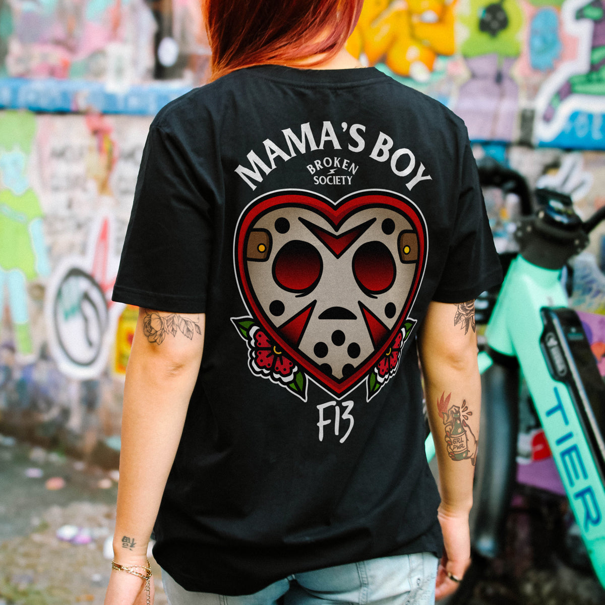 Mama's Boy T-Shirt (Unisex)-Tattoo Clothing, Tattoo T-Shirt, EP01-Broken Society