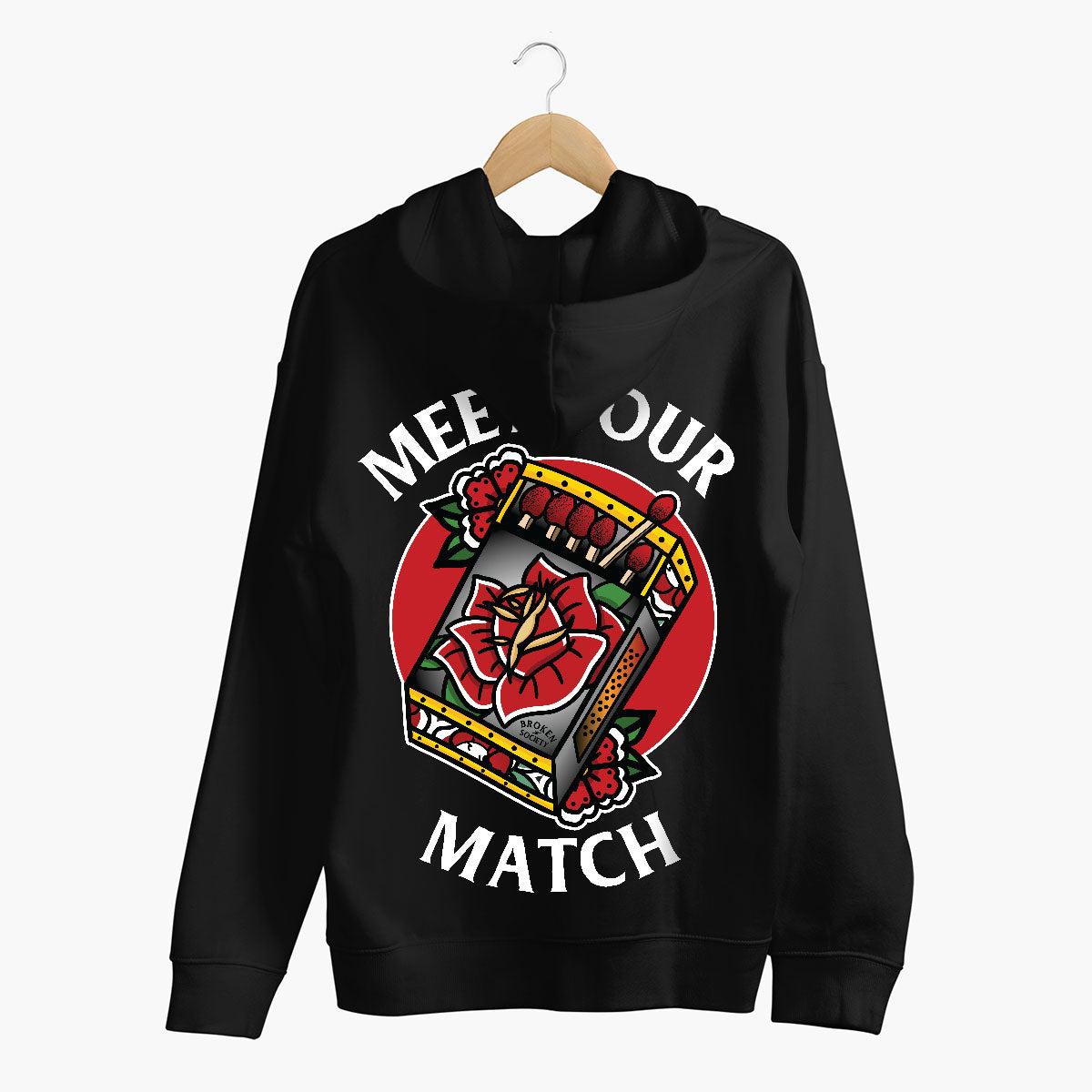 Meet Your Match Hoodie (Unisex)-Tattoo Clothing, Tattoo Hoodie, JH001-Broken Society