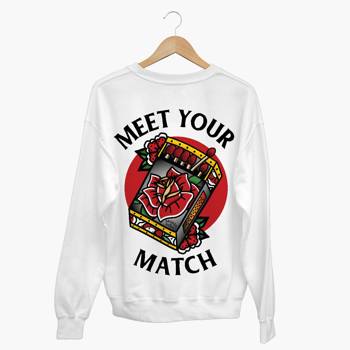 Meet Your Match Sweatshirt (Unisex)-Tattoo Clothing, Tattoo Sweatshirt, JH030-Broken Society