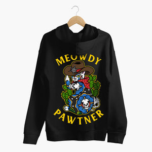 Meowdy Pawtner Hoodie (Unisex)-Tattoo Clothing, Tattoo Hoodie, JH001-Broken Society