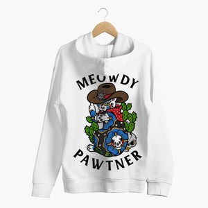 Meowdy Pawtner Hoodie (Unisex)-Tattoo Clothing, Tattoo Hoodie, JH001-Broken Society
