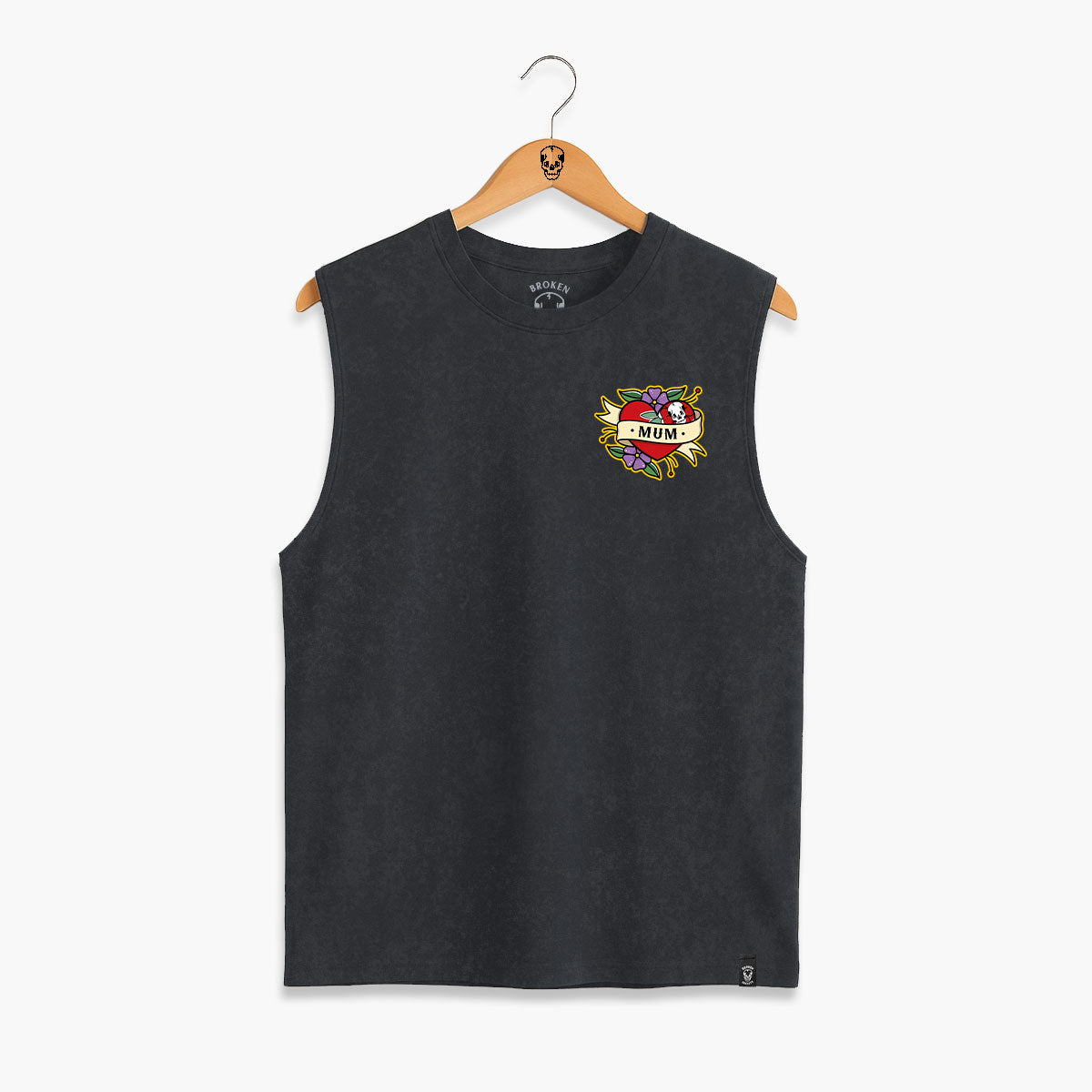 Mum Sleeveless T-Shirt (Unisex)-Tattoo Clothing, Tattoo Sleeveless T-Shirt, EP01S-Broken Society
