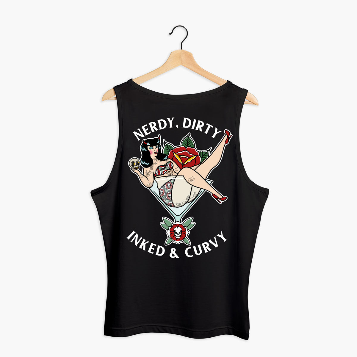 Nerdy Dirty Tank (Unisex)-Tattoo Clothing, Tattoo Tank, 03980-Broken Society