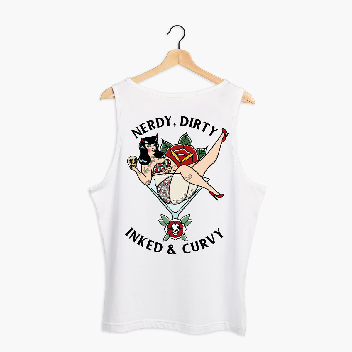 Nerdy Dirty Tank (Unisex)-Tattoo Clothing, Tattoo Tank, 03980-Broken Society