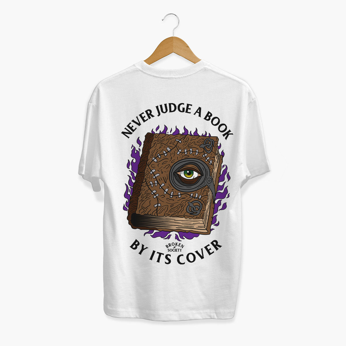 Never Judge A Book By It's Cover T-Shirt (Unisex)-Tattoo Clothing, Tattoo T-Shirt, EP01-Broken Society