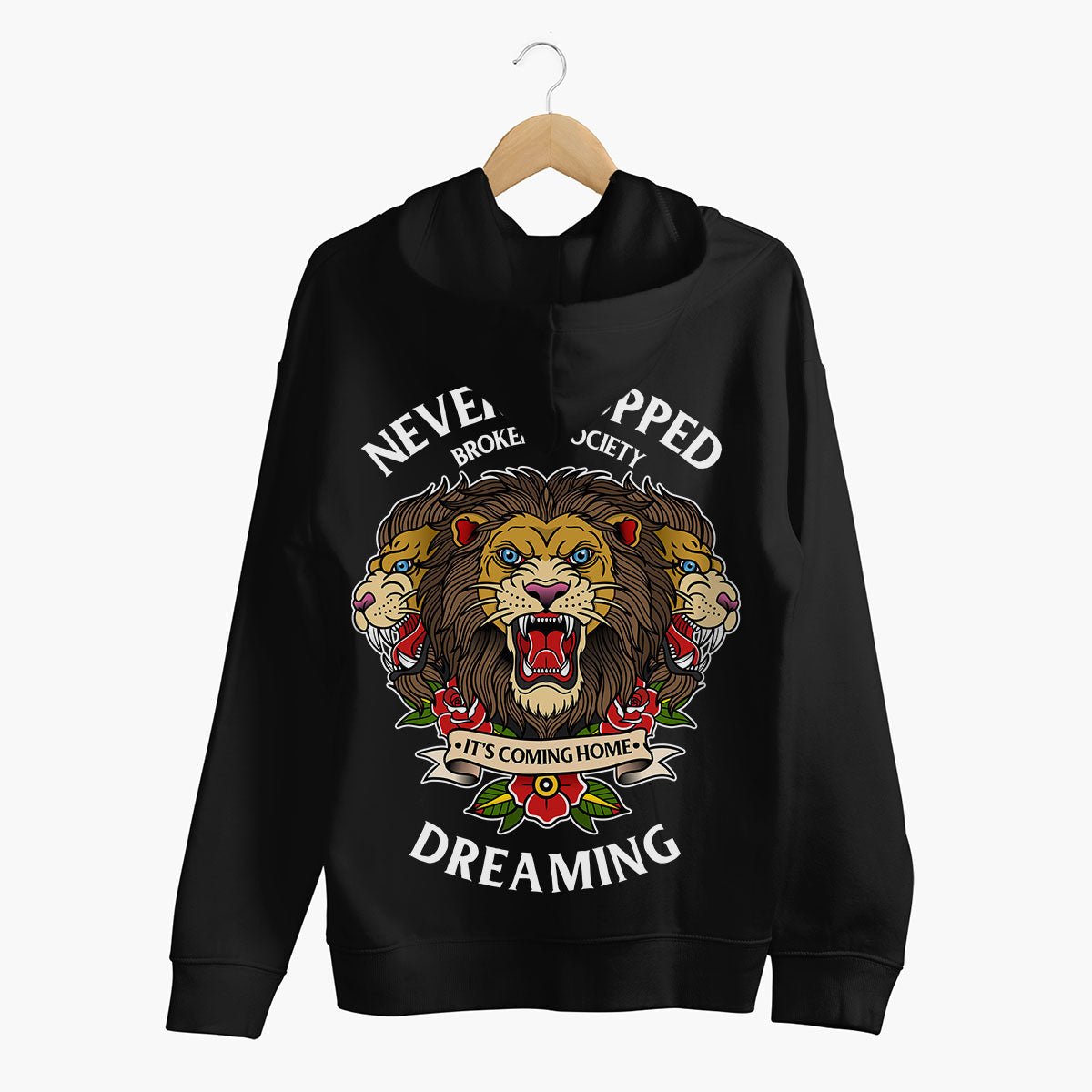 Never Stopped Dreaming Hoodie (Unisex)-Tattoo Clothing, Tattoo Hoodie, JH001-Broken Society