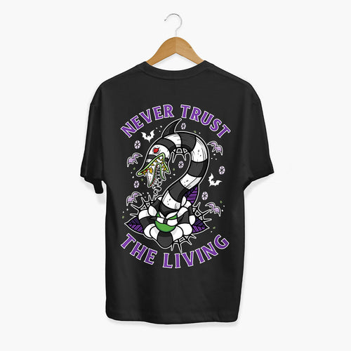 Never Trust The Living T-shirt (Unisex)-Tattoo Clothing, Tattoo T-Shirt, EP01-Broken Society