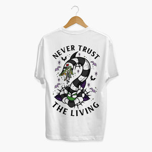 Never Trust The Living T-shirt (Unisex)-Tattoo Clothing, Tattoo T-Shirt, EP01-Broken Society