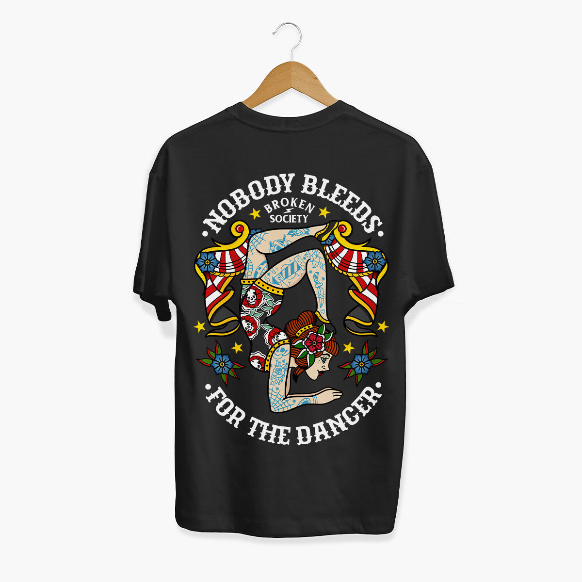 Nobody Bleeds For The Dancer T-Shirt (Unisex)-Tattoo Clothing, Tattoo T-Shirt, EP01-Broken Society
