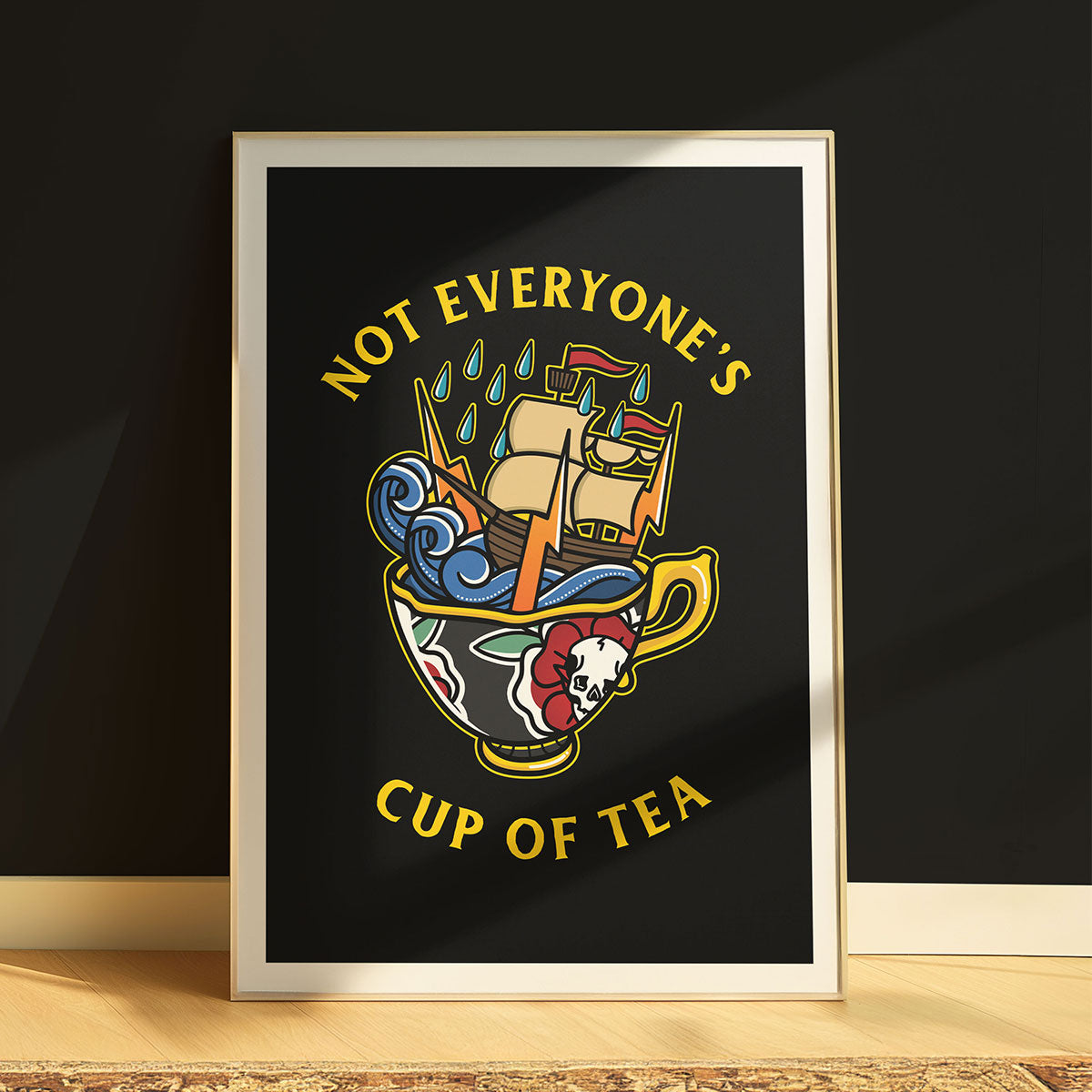 Not Everyone's Cup Of Tea Art Print-Tattoo Apparel, Tattoo Gift, Tattoo Art Print-Broken Society