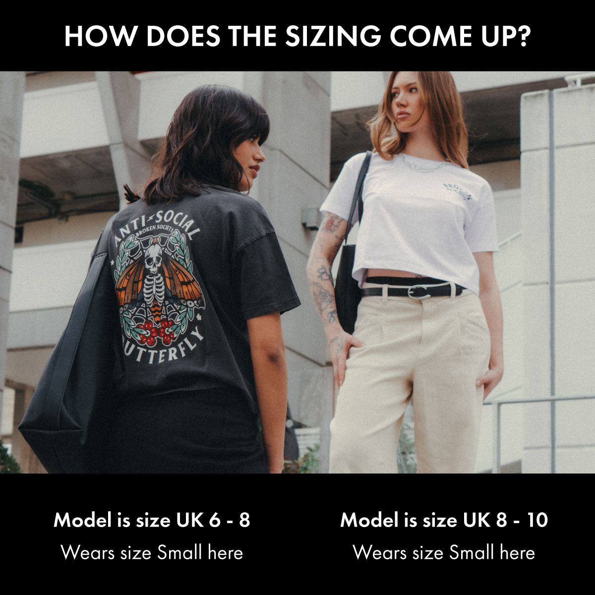Butterfly Boxy Fit T-Shirt-Tattoo Clothing, Tattoo T-Shirt, EP026-Broken Society
