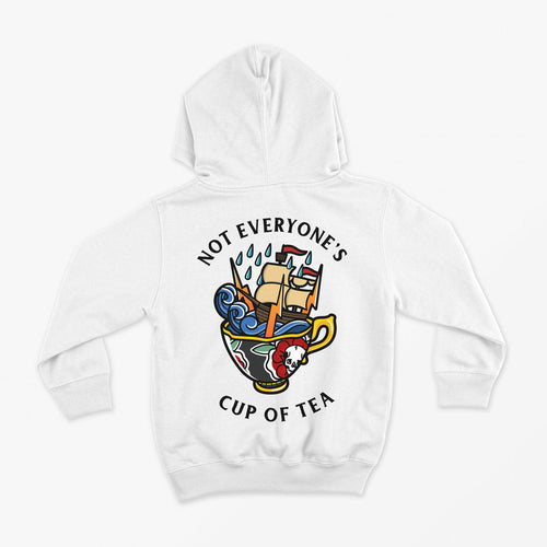 Not Everyone's Cup Of Tea Kids Hoodie (Unisex)-Tattoo Clothing, Tattoo Hoodie, JH001B-Broken Society