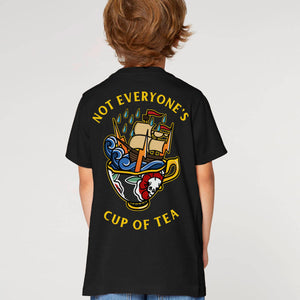 Not Everyone's Cup Of Tea Kids T-Shirt (Unisex)-Tattoo Clothing, Tattoo Kids Shirt, Mini Creator-Broken Society