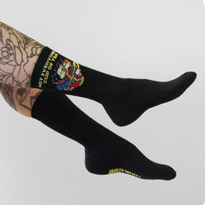 Not Everyone's Cup Of Tea Socks-Tattoo Apparel, Tattoo Accessories, Tattoo Gift, Tattoo Socks-Broken Society