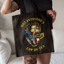 Laden Sie das Bild in den Galerie-Viewer, Not Everyone&#39;s Cup Of Tea Strong-As-Hell Tote Bag-Tattoo Apparel, Tattoo Accessories, Tattoo Gift, Tattoo Tote Bag-Broken Society