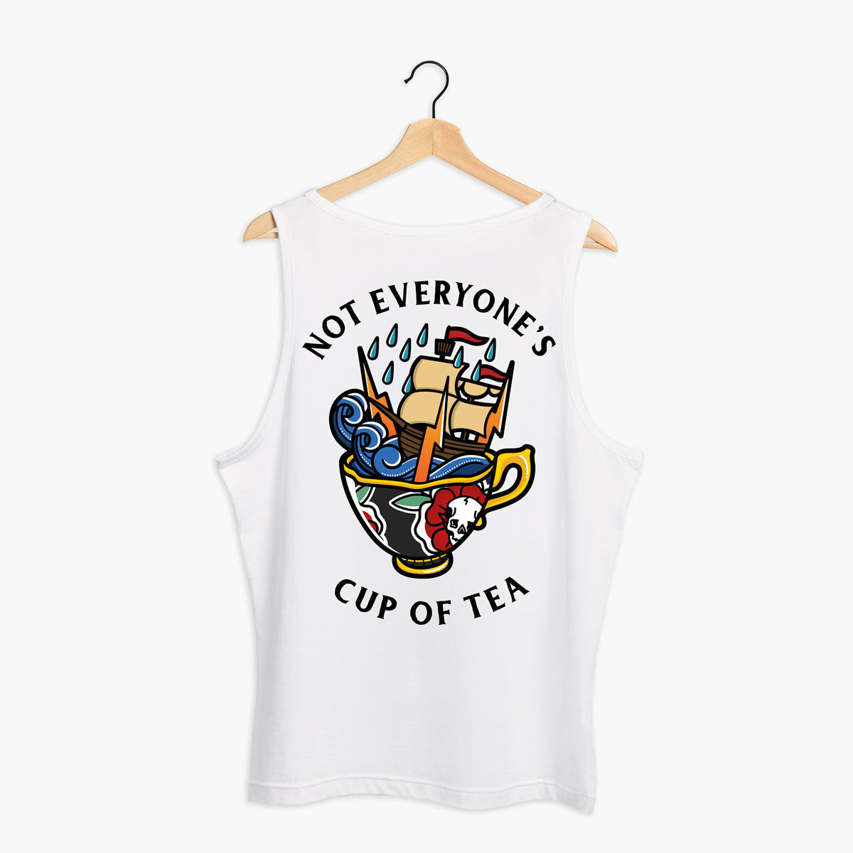 Not Everyone's Cup Of Tea Tank (Unisex)-Tattoo Clothing, Tattoo Tank, 03980-Broken Society