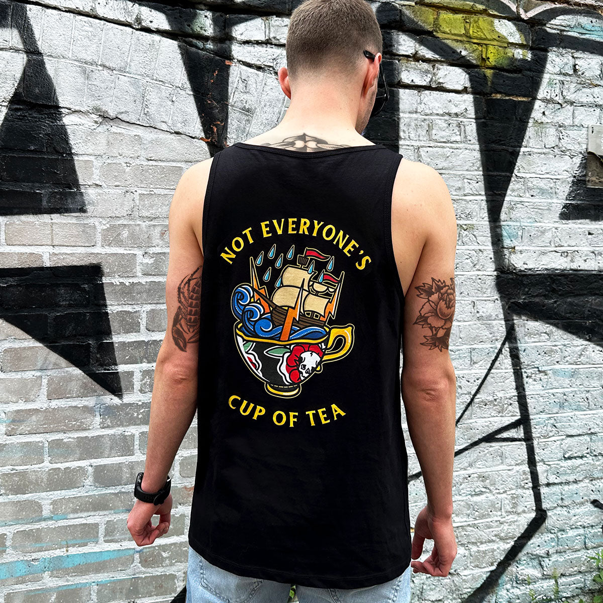 Not Everyone's Cup Of Tea Tank (Unisex)-Tattoo Clothing, Tattoo Tank, 03980-Broken Society