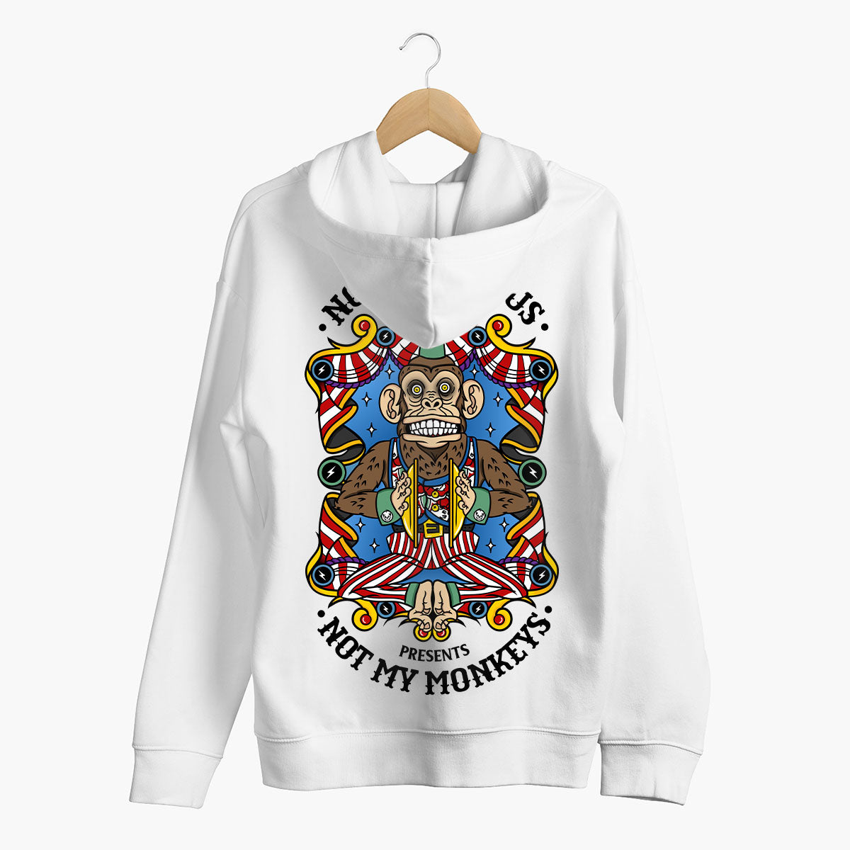 Not My Circus Hoodie (Unisex)-Tattoo Clothing, Tattoo Hoodie, JH001-Broken Society