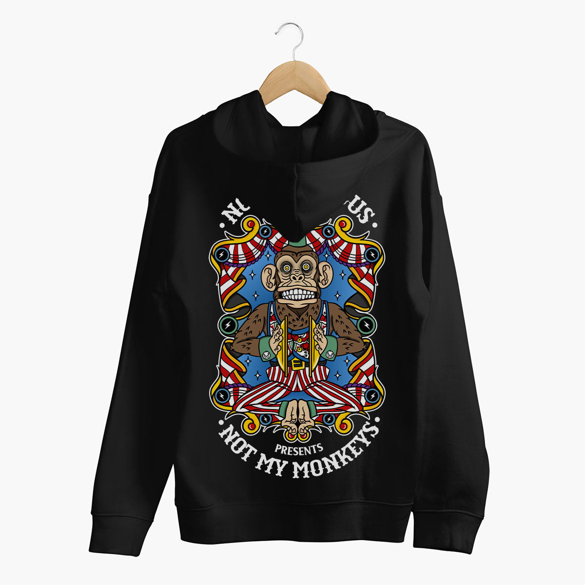 Not My Circus Hoodie (Unisex)-Tattoo Clothing, Tattoo Hoodie, JH001-Broken Society