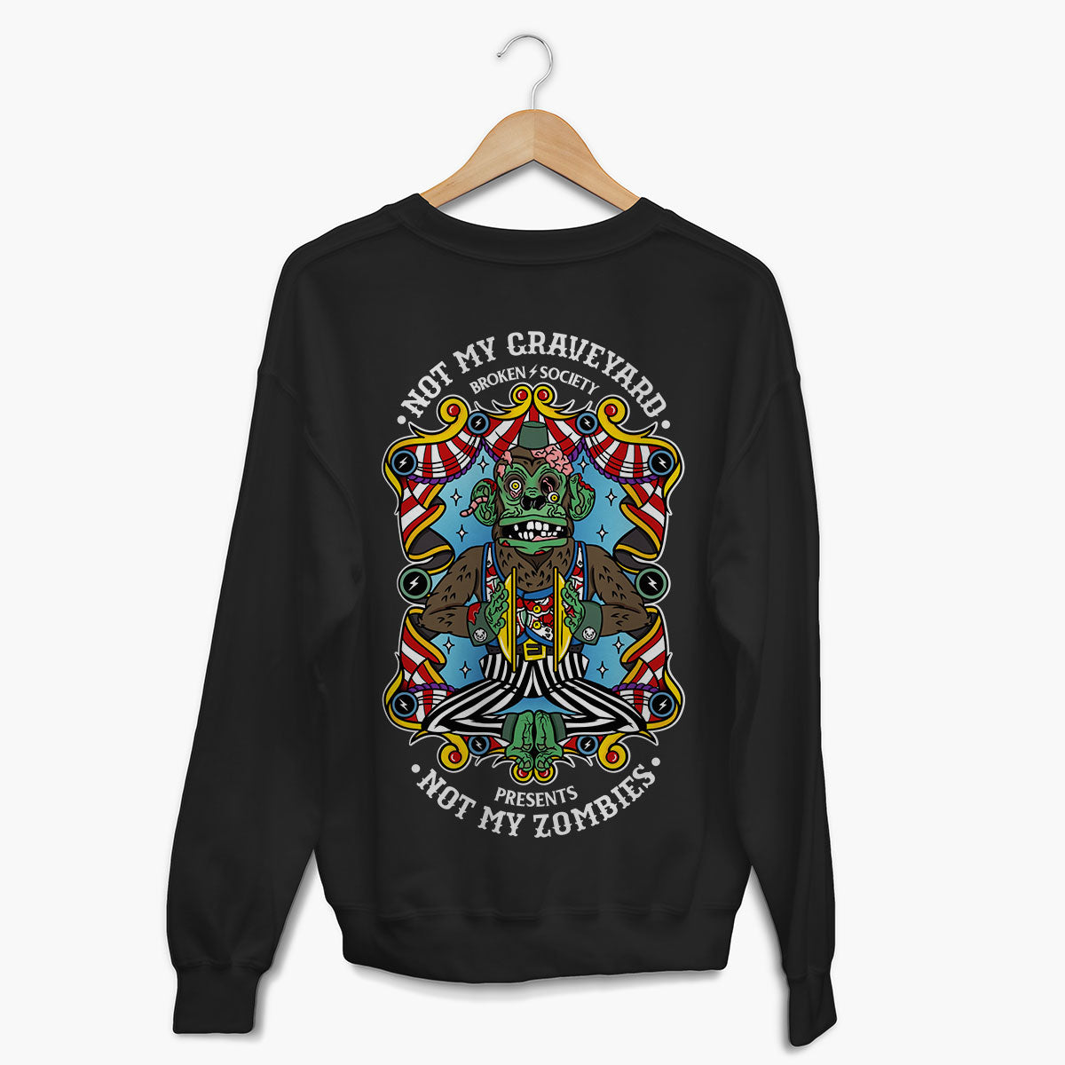 Not My Graveyard Sweatshirt (Unisex)-Tattoo Clothing, Tattoo Sweatshirt, JH030-Broken Society