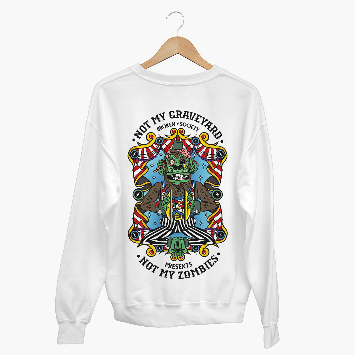 Not My Graveyard Sweatshirt (Unisex)-Tattoo Clothing, Tattoo Sweatshirt, JH030-Broken Society