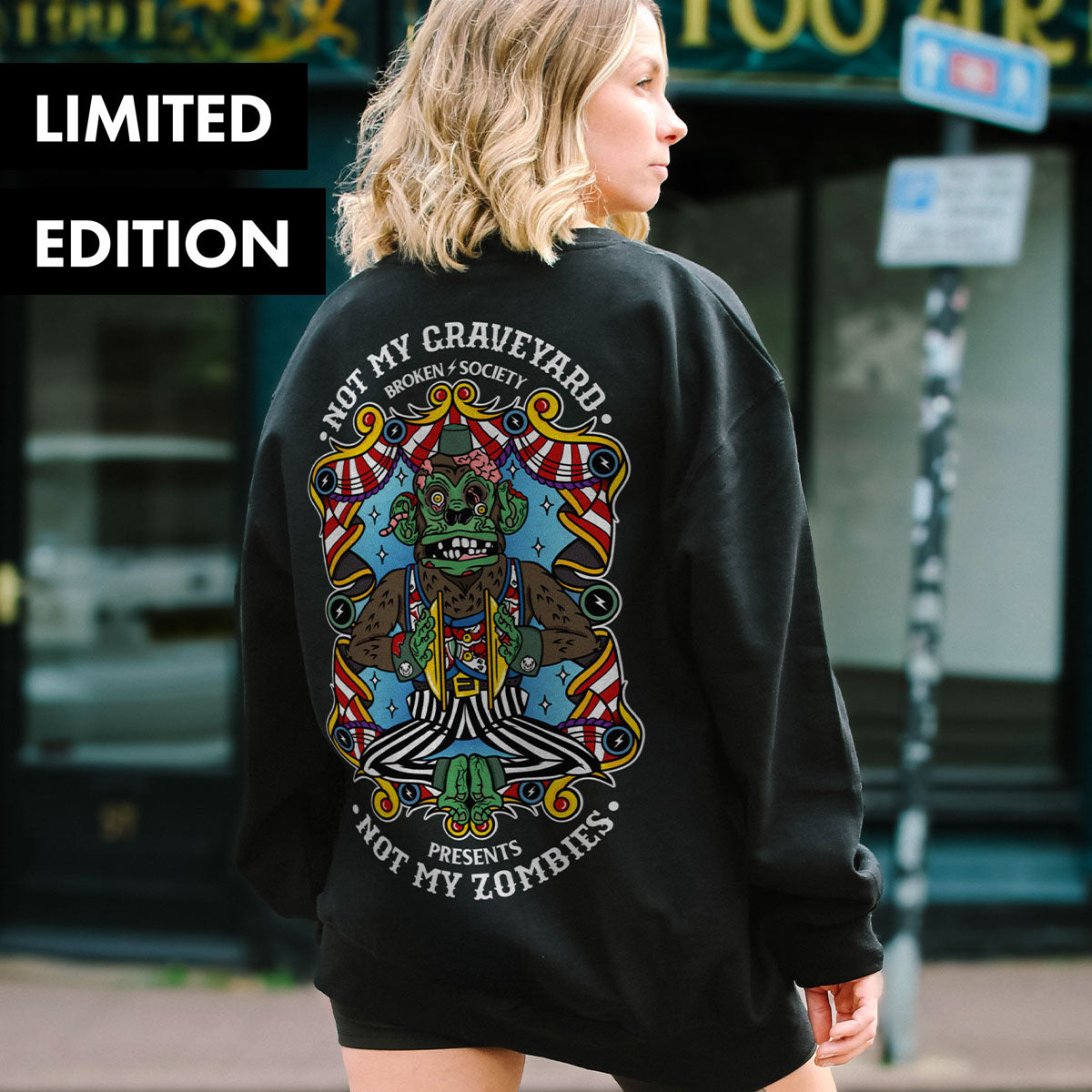 Not My Graveyard Sweatshirt (Unisex)-Tattoo Clothing, Tattoo Sweatshirt, JH030-Broken Society