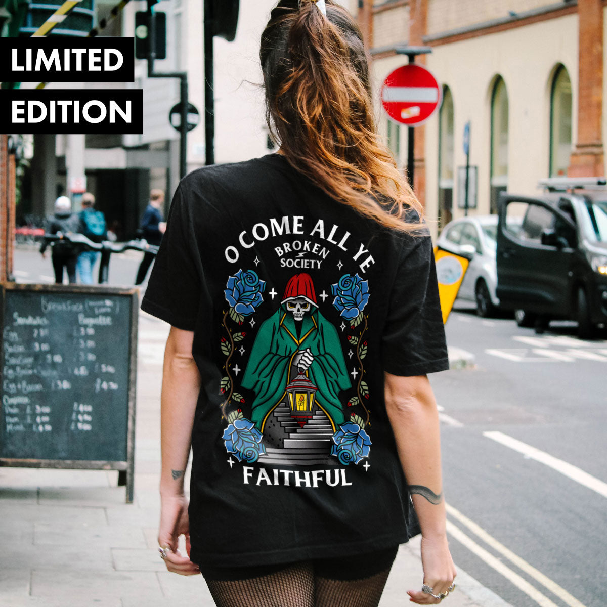 O Come All Ye Faithful Christmas T-Shirt (Unisex)-Tattoo Clothing, Tattoo T-Shirt, EP01-Broken Society