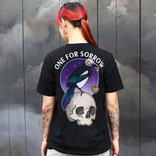 Laden Sie das Bild in den Galerie-Viewer, One For Sorrow T-shirt (Unisex)-Tattoo Clothing, Tattoo T-Shirt, N03-Broken Society