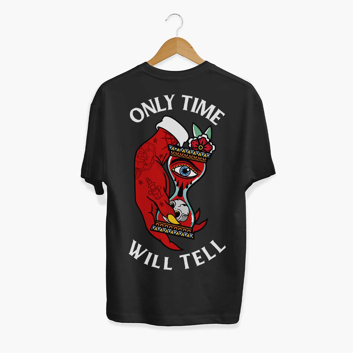 Only Time Will Tell T-Shirt (Unisex)-Tattoo Clothing, Tattoo T-Shirt, N03-Broken Society