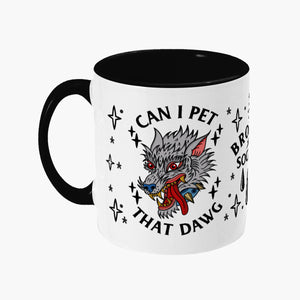 Pet That Dawg Mug-Tattoo Apparel, Tattoo Accessories, Tattoo Gift, Tattoo Coffee Mug, 11oz White Ceramic-Broken Society