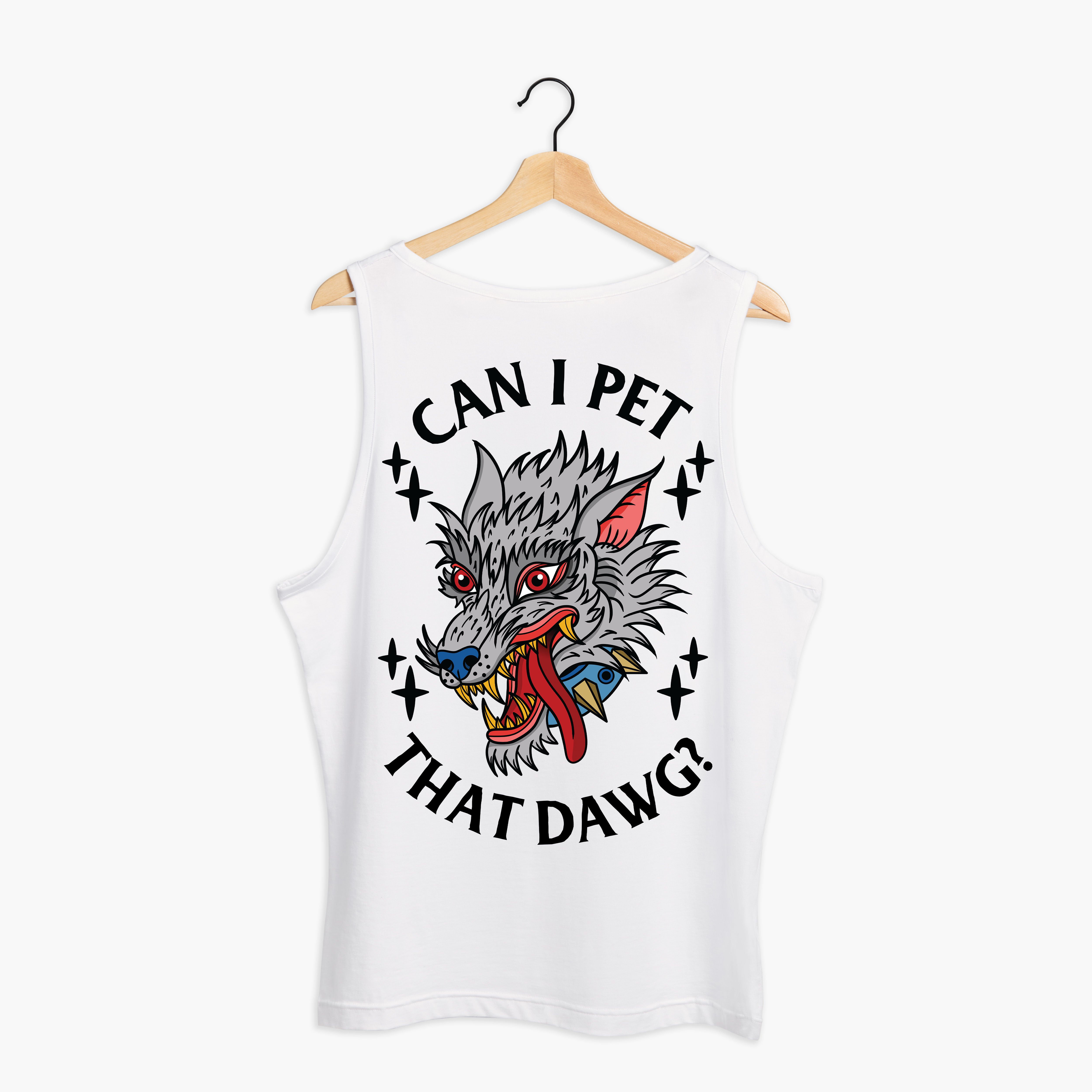 Pet That Dawg Tank (Unisex)-Tattoo Clothing, Tattoo Tank, 03980-Broken Society