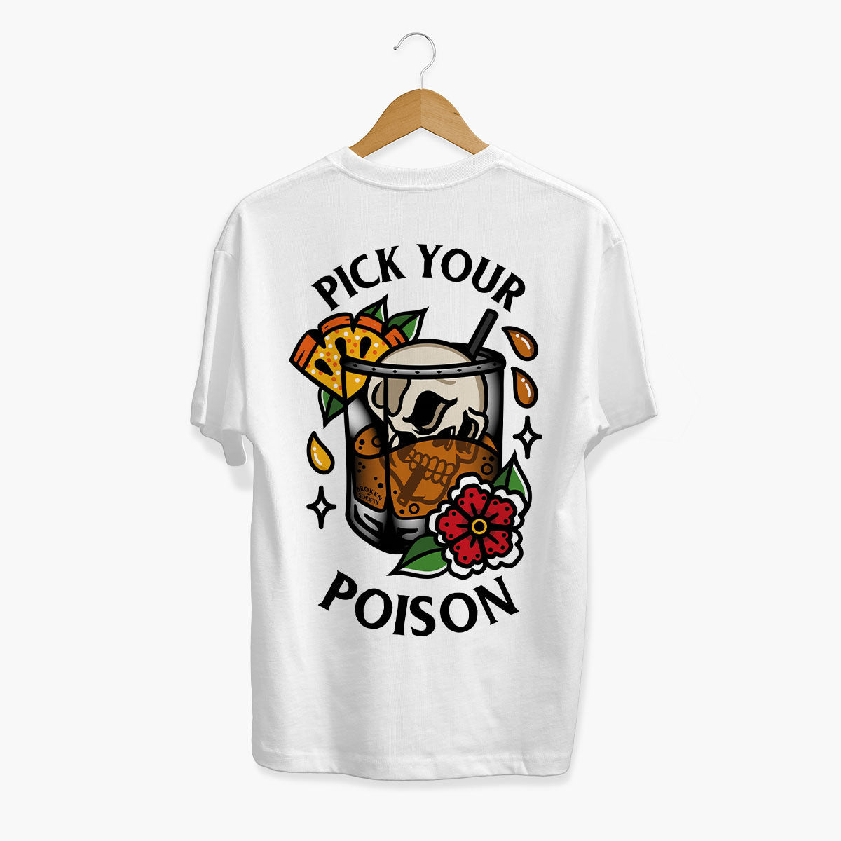 Pick Your Poison T-shirt (Unisex)-Tattoo Clothing, Tattoo T-Shirt, EP01-Broken Society