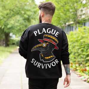 Plague Survivor Sweatshirt (Unisex)-Tattoo Clothing, Tattoo Sweatshirt, JH030-Broken Society