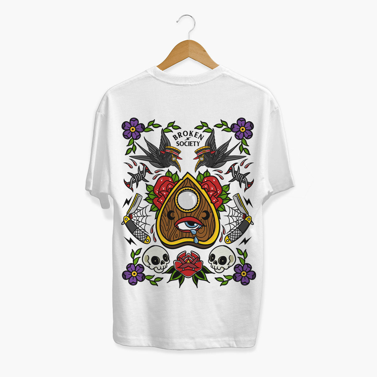 Planchette Flash Sheet T-Shirt (Unisex)-Tattoo Clothing, Tattoo T-Shirt, EP01-Broken Society