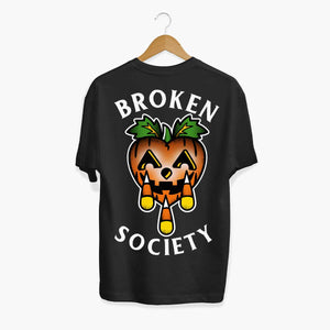 Pumpkin Heart T-Shirt (Unisex)-Tattoo Clothing, Tattoo T-Shirt, N03-Broken Society