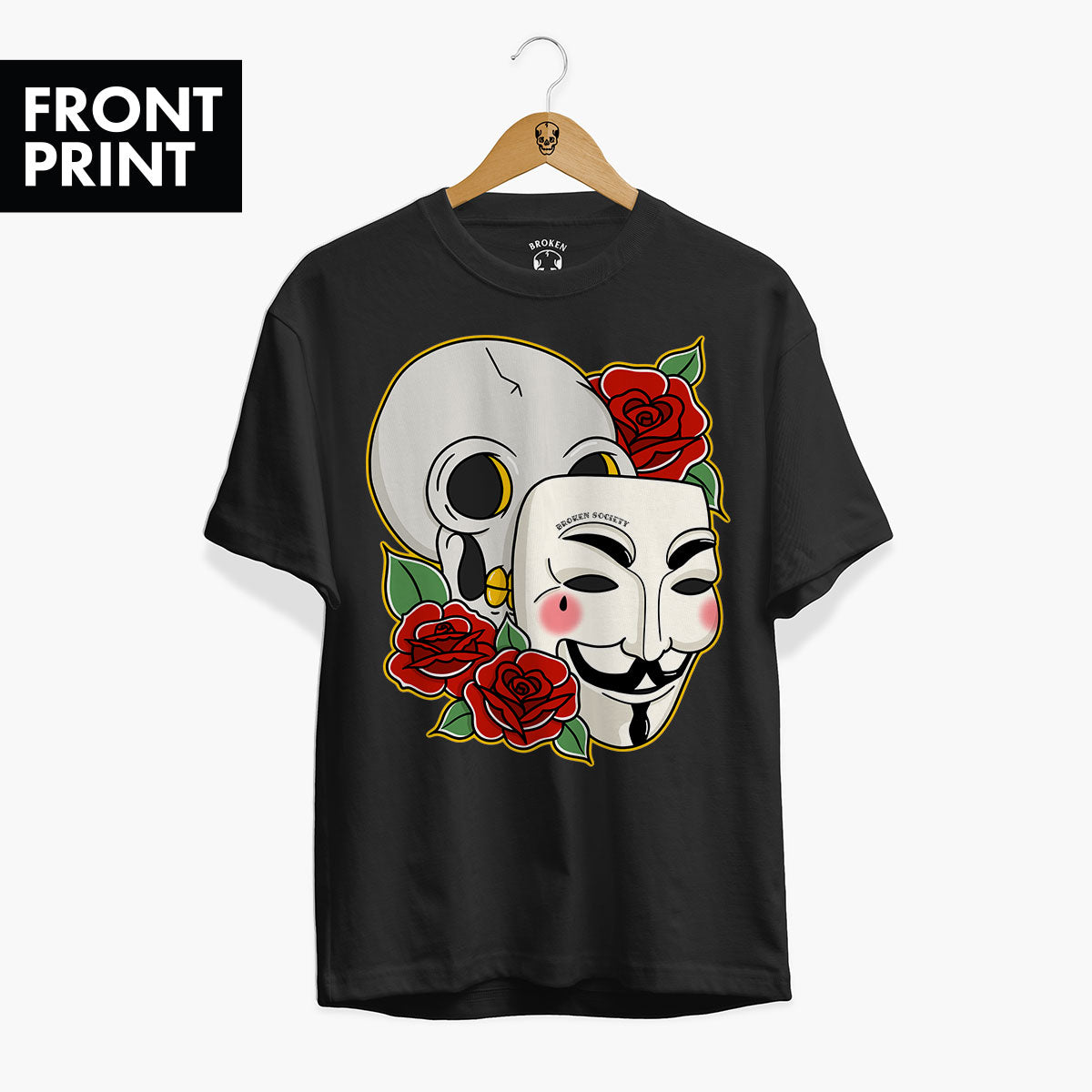 Remember Remember Front Print T-Shirt (Unisex)-Tattoo Clothing, Tattoo T-Shirt, N03-Broken Society