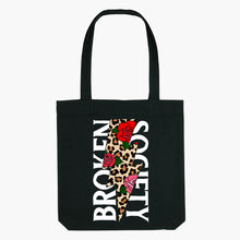 Laden Sie das Bild in den Galerie-Viewer, Roses And Animal Print Strong-As-Hell Tote Bag-Tattoo Apparel, Tattoo Accessories, Tattoo Gift, Tattoo Tote Bag-Broken Society