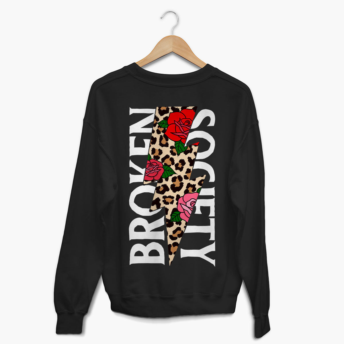 Roses And Animal Print Sweatshirt (Unisex)-Tattoo Clothing, Tattoo Sweatshirt, JH030-Broken Society