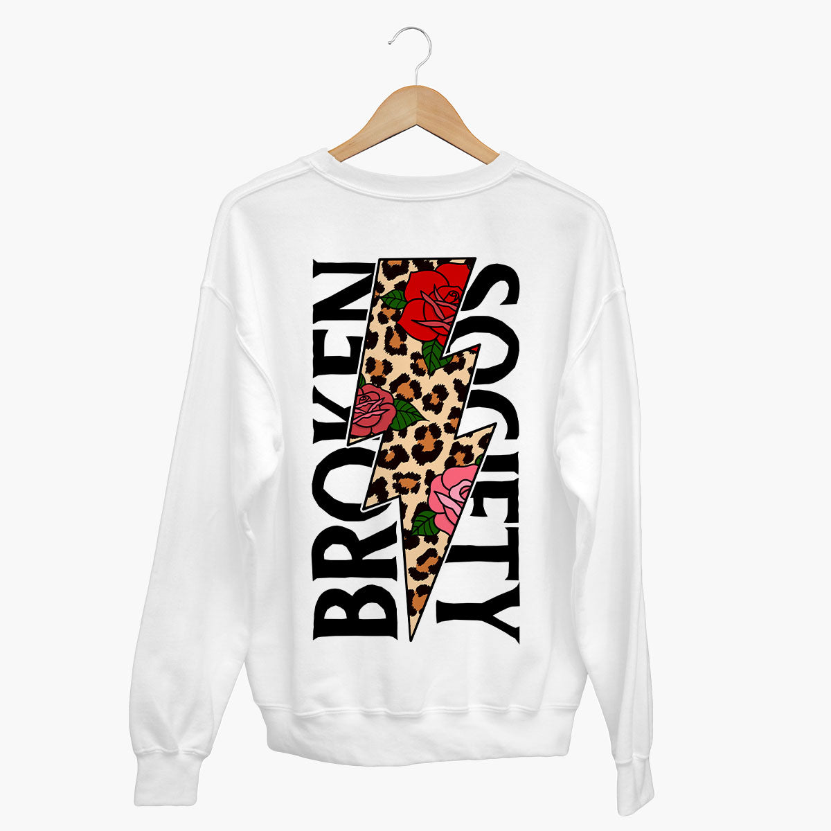 Roses And Animal Print Sweatshirt (Unisex)-Tattoo Clothing, Tattoo Sweatshirt, JH030-Broken Society