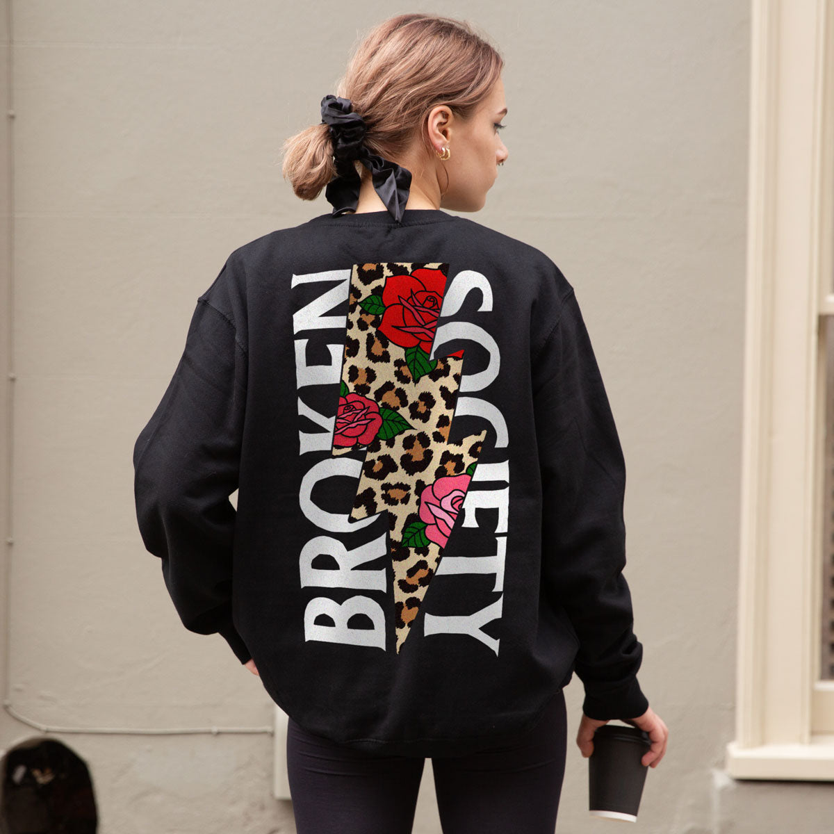 Roses And Animal Print Sweatshirt (Unisex)-Tattoo Clothing, Tattoo Sweatshirt, JH030-Broken Society