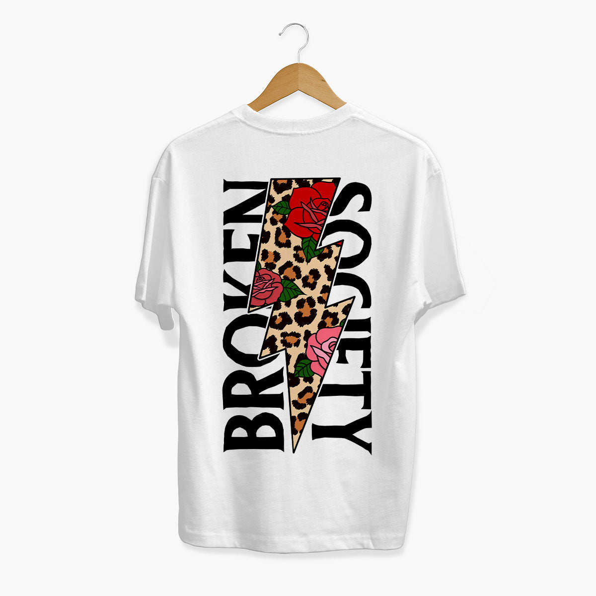 Roses And Animal Print T-shirt (Unisex)-Tattoo Clothing, Tattoo T-Shirt, N03-Broken Society