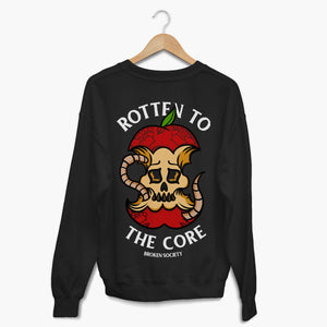 Rotten To The Core Sweatshirt (Unisex)-Tattoo Clothing, Tattoo Sweatshirt, JH030-Broken Society