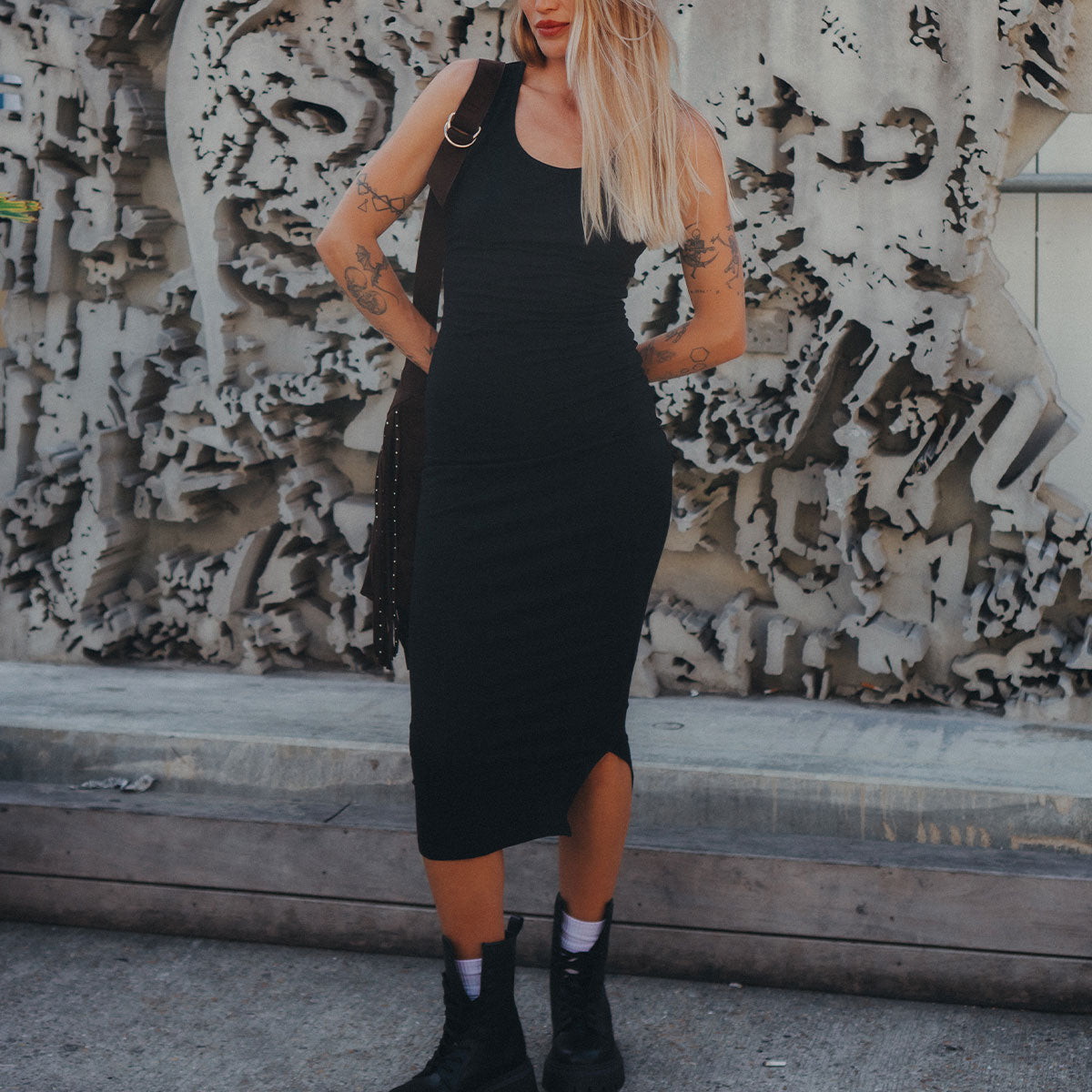 Sacred Heart Bodycon Dress-Tattoo Clothing, Tattoo Bodycon Dress, SK114-Broken Society