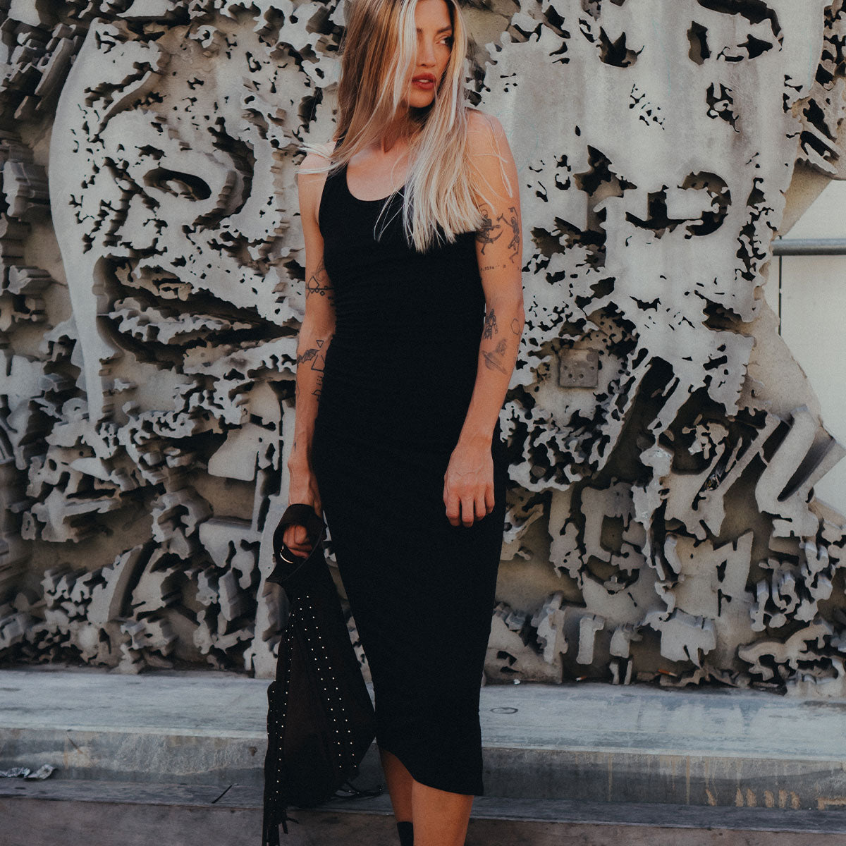 Sacred Heart Bodycon Dress-Tattoo Clothing, Tattoo Bodycon Dress, SK114-Broken Society